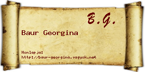 Baur Georgina névjegykártya